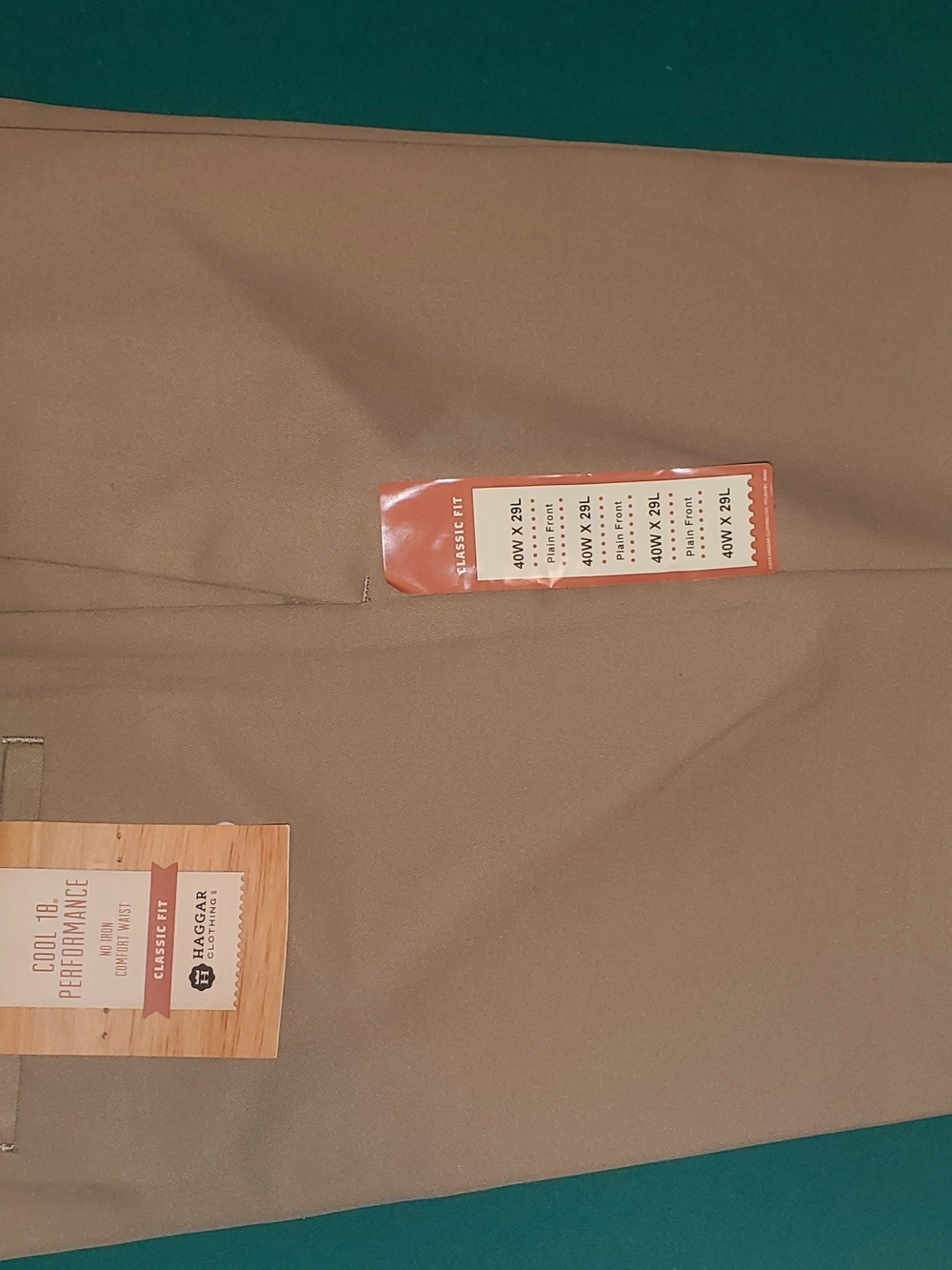 Haggar Performance Pants in Taupe Brown